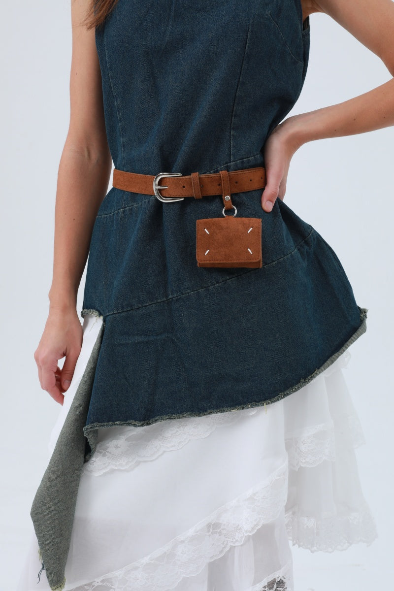 Vintage Belt with Attached Mini Wallet – Functional & Retro Style 💼 Leto Collection
