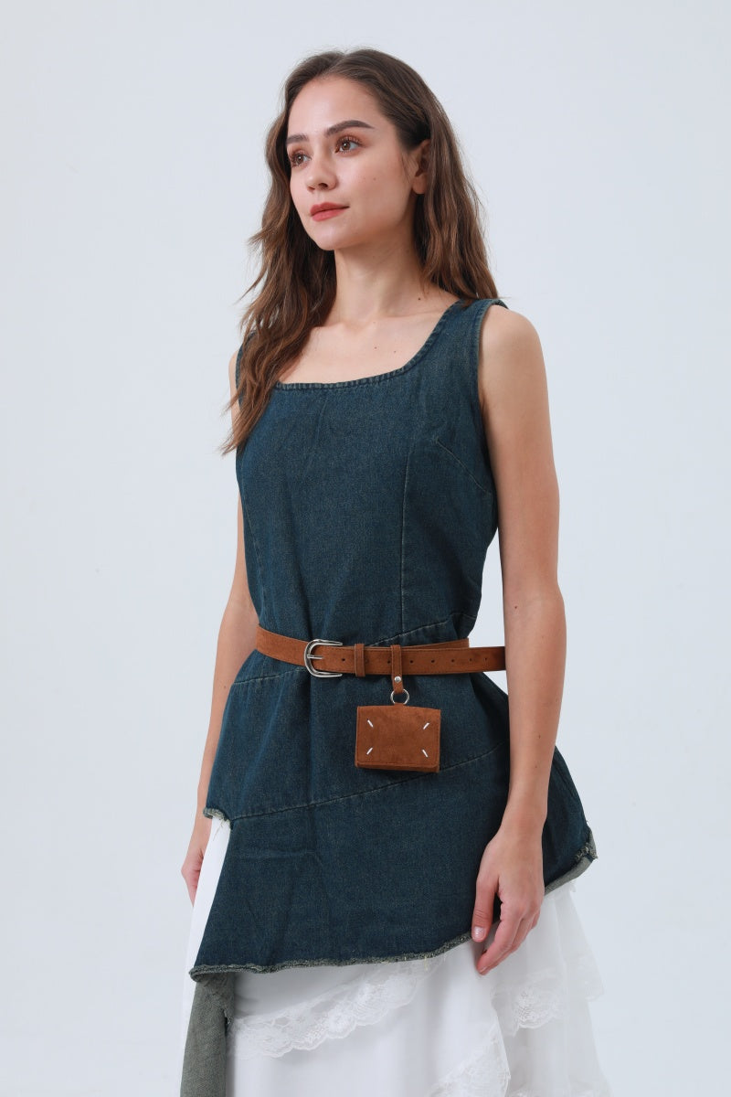 Vintage Belt with Attached Mini Wallet – Functional & Retro Style 💼 Leto Collection