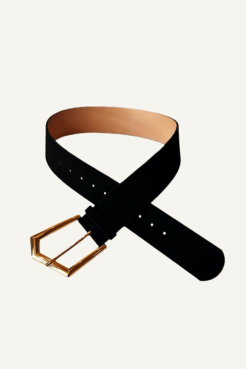 Wild West Chic: Wide Suede Belt Leto Collection