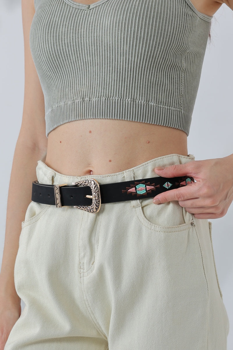 Wanderlust: Vintage Boho Ethnic Pattern Buckle Belt Leto Collection