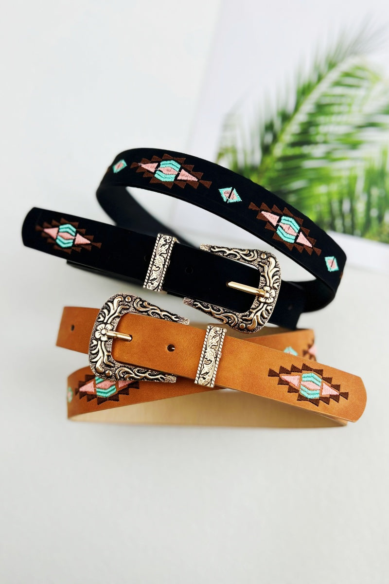 Wanderlust: Vintage Boho Ethnic Pattern Buckle Belt Leto Collection