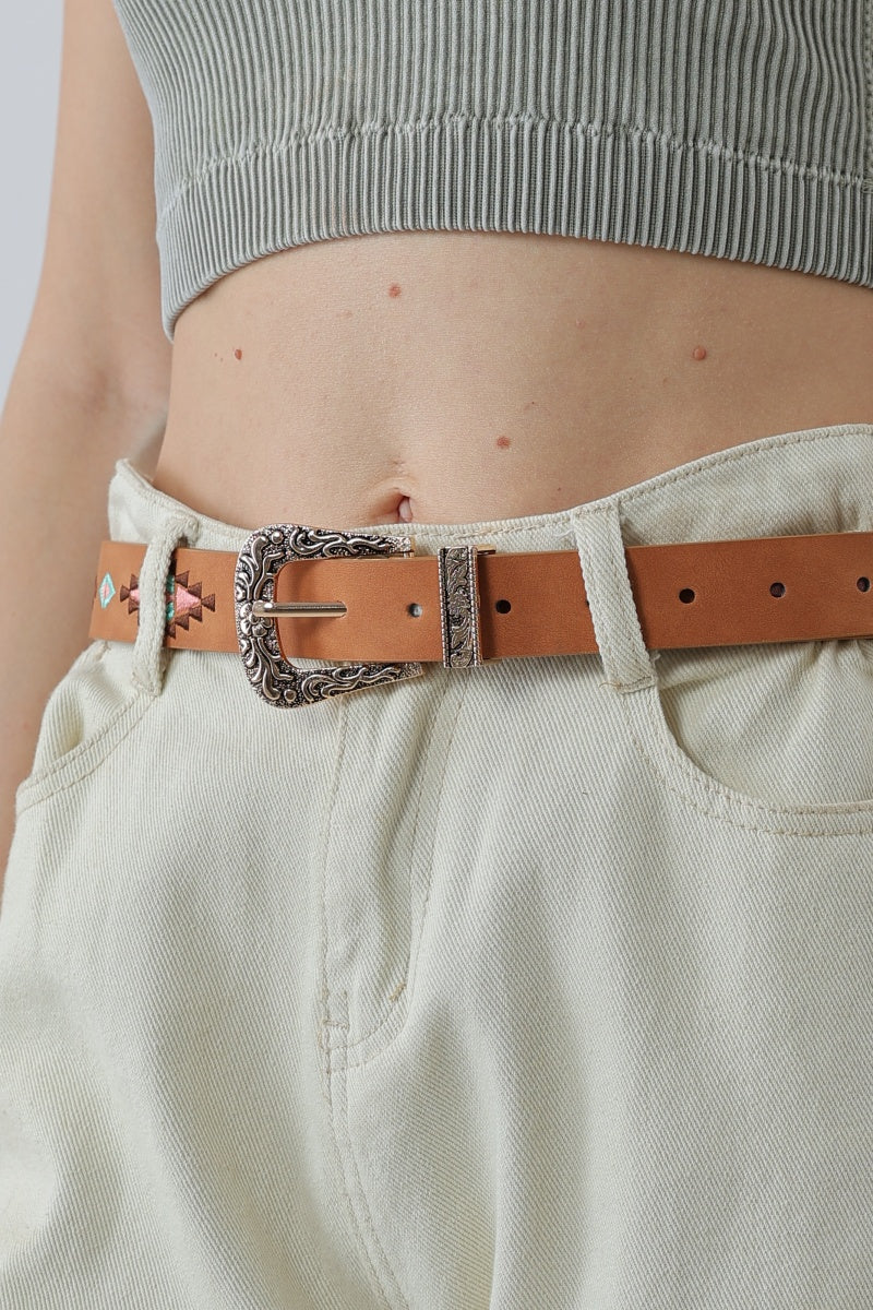 Wanderlust: Vintage Boho Ethnic Pattern Buckle Belt Leto Collection