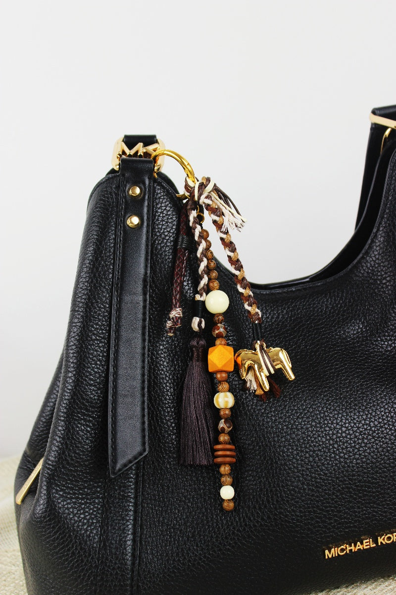 Elegant Golden Carousel Bag Charm – Chic Multi-Use Pendant ✨🎡 Leto Collection