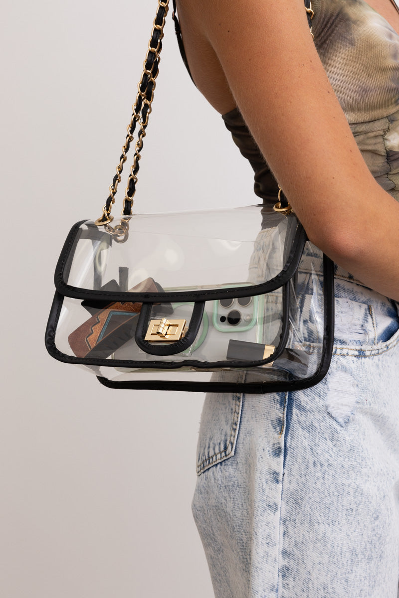 Stadium Chic Clear Flap Bag  🎤 Leto Collection