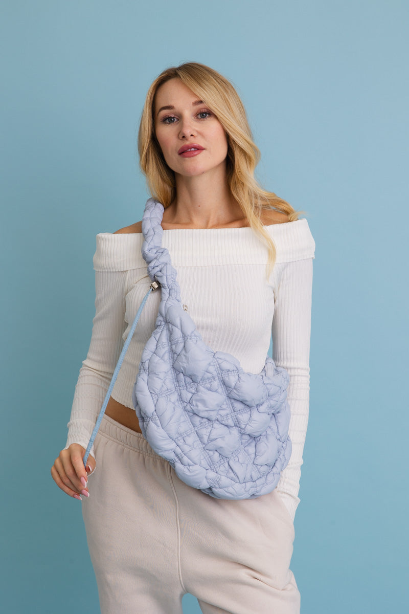 Carry All Quilted Puffer Crossbody Bag 👜 Leto Collection