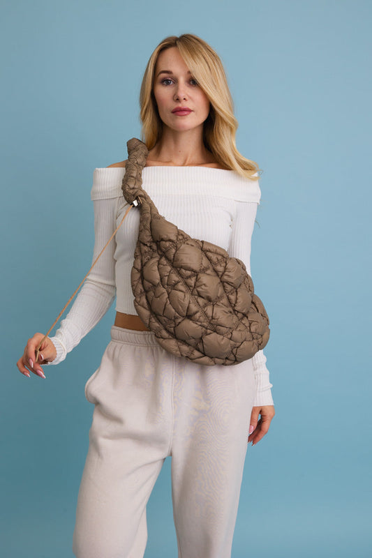 Carry All Quilted Puffer Crossbody Bag 👜 Leto Collection