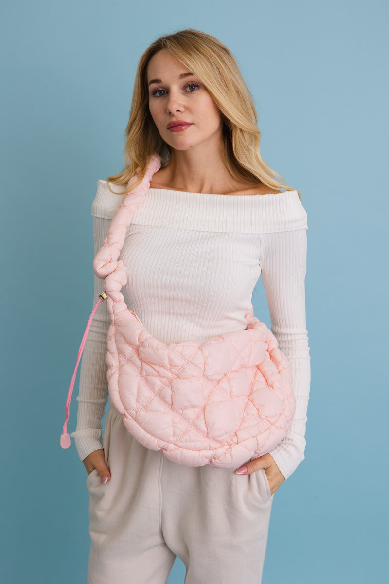 Carry All Quilted Puffer Crossbody Bag 👜 Leto Collection