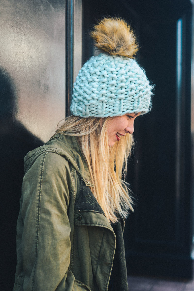 Best-Selling Oversize Chunky Pom Beanie Leto Collection