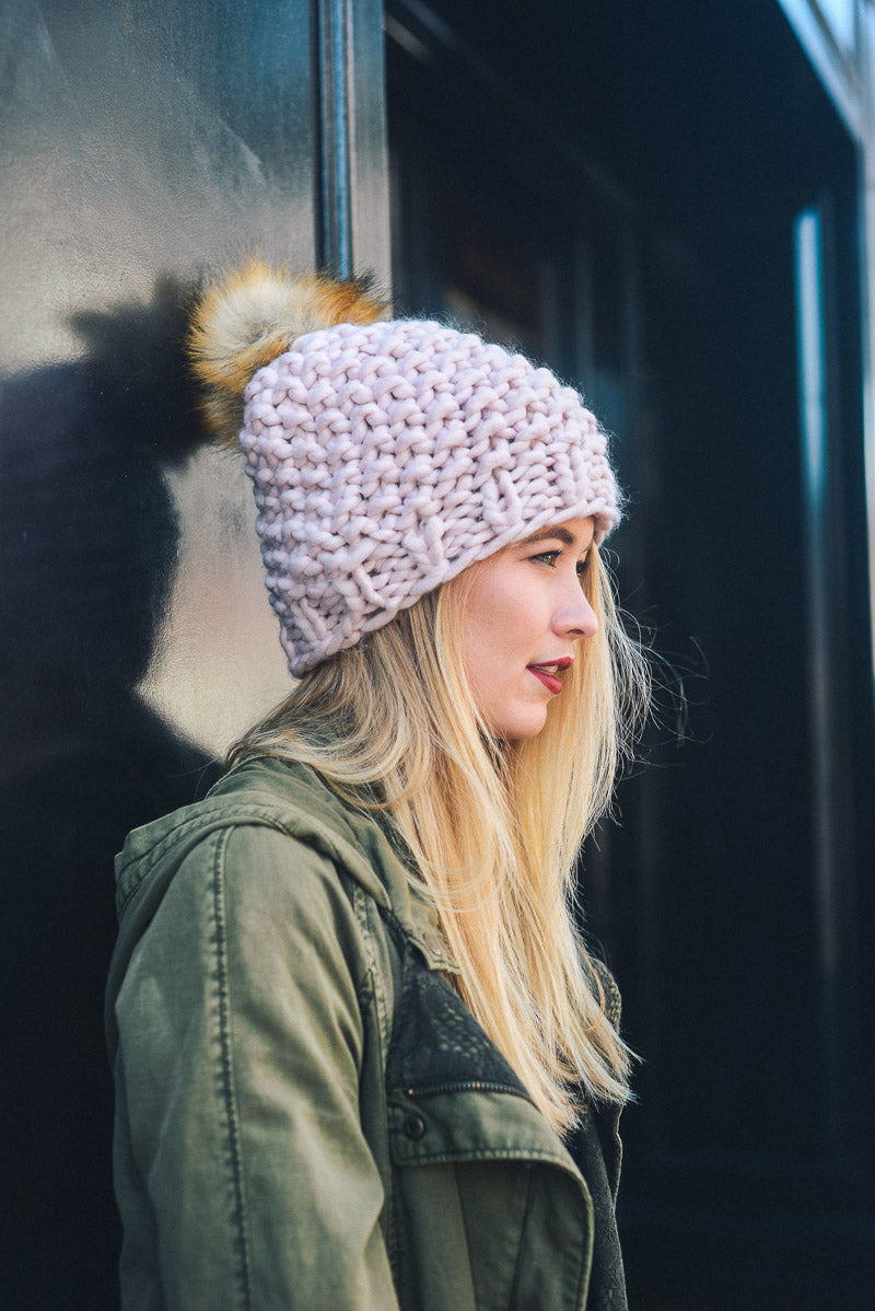 Best-Selling Oversize Chunky Pom Beanie Leto Collection