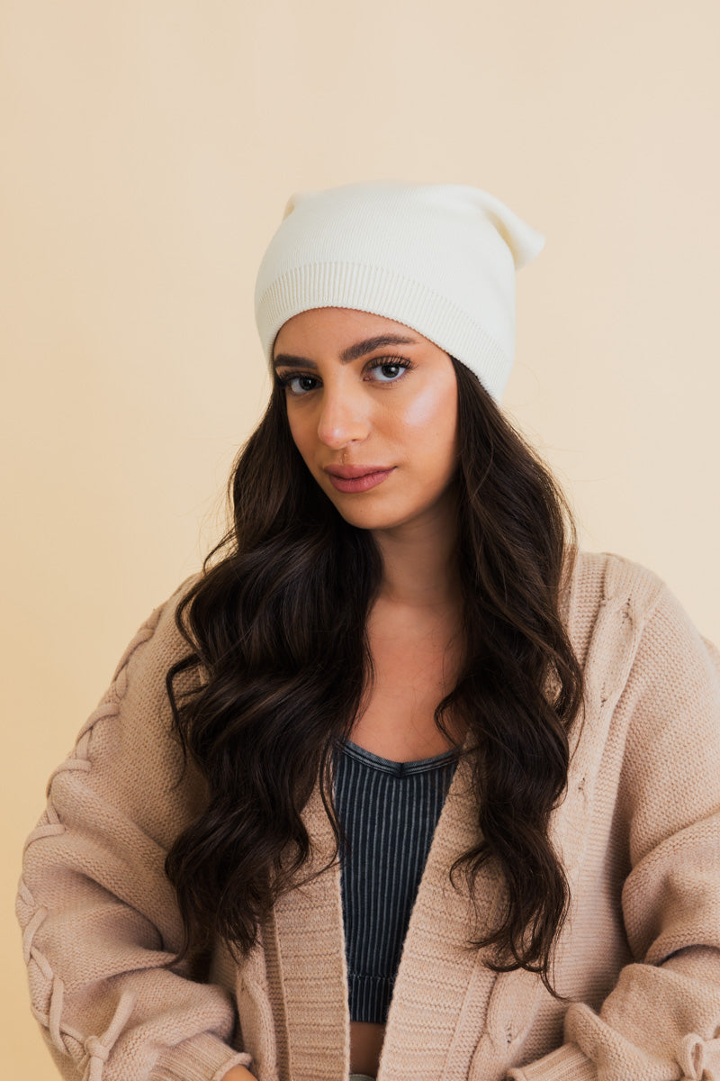 Cozy Up Trendy Chunky Knit Slouch Beanie Leto Collection