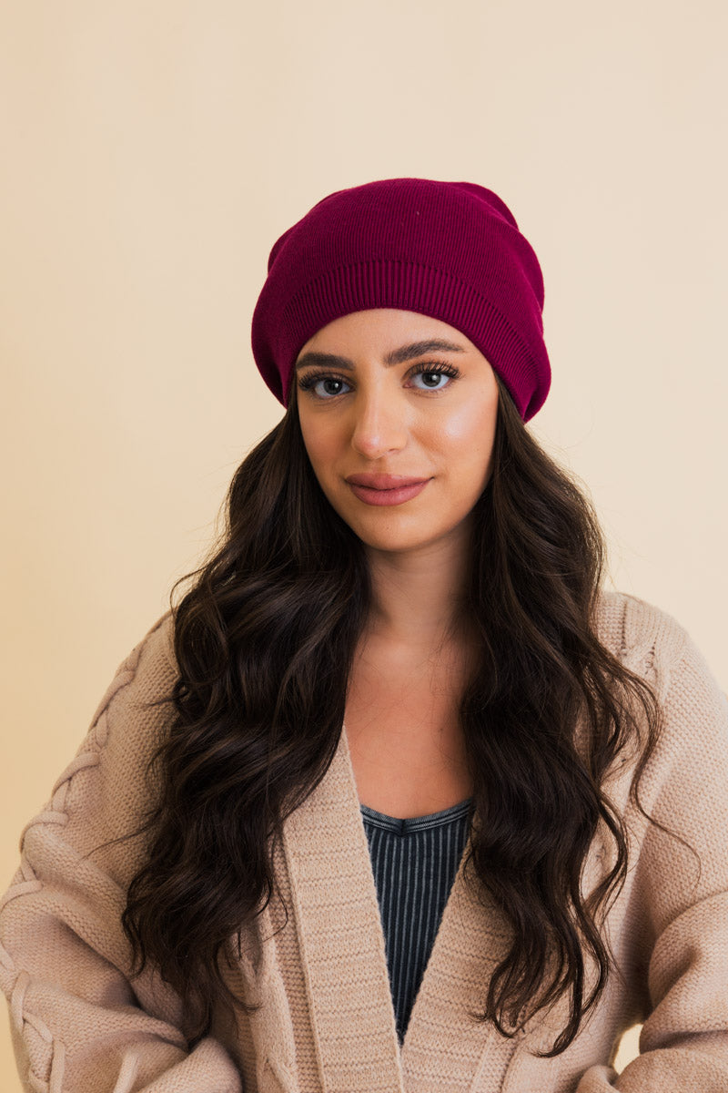 Cozy Up Trendy Chunky Knit Slouch Beanie Leto Collection