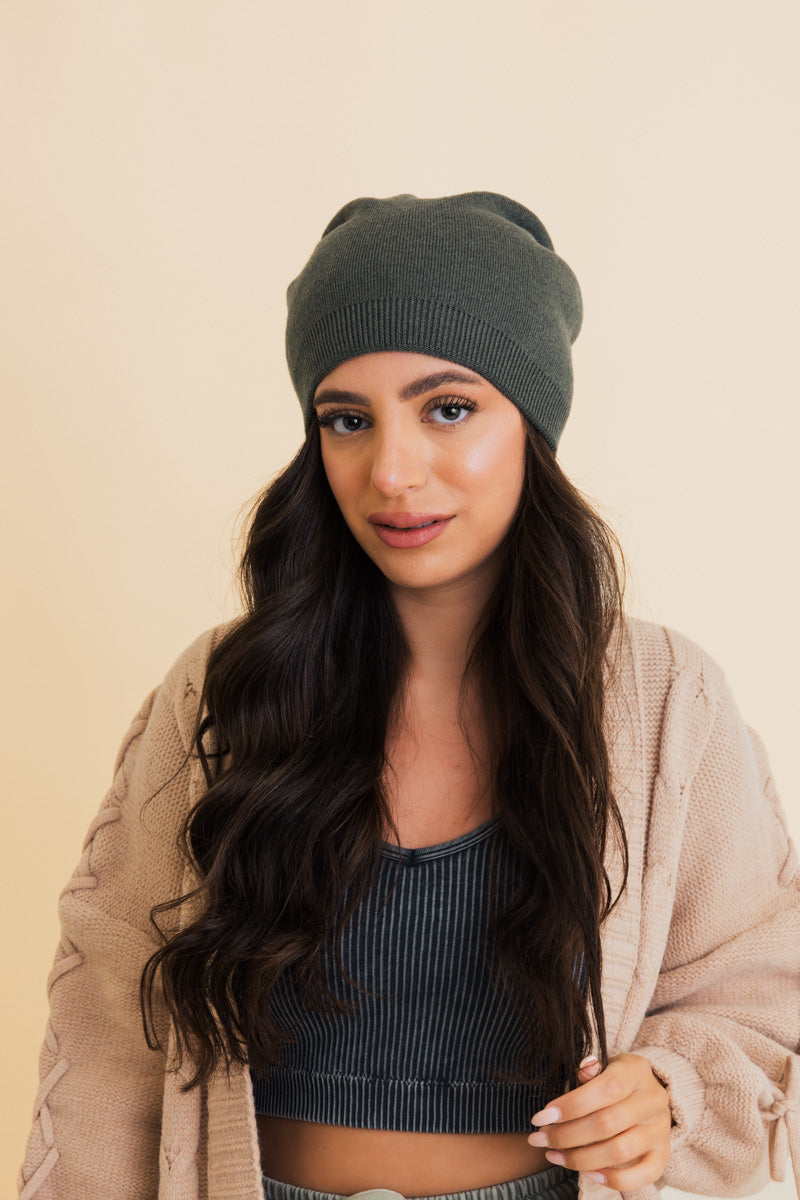 Cozy Up Trendy Chunky Knit Slouch Beanie Leto Collection