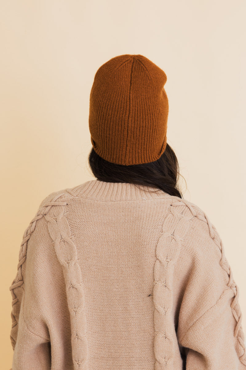 Frosty Front Fold Snuggle Ribbed Beanie Leto Collection