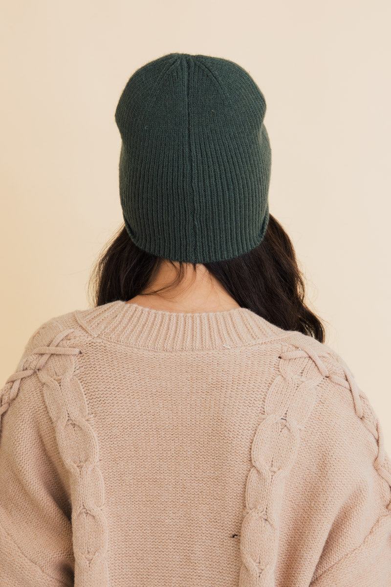 Frosty Front Fold Snuggle Ribbed Beanie Leto Collection