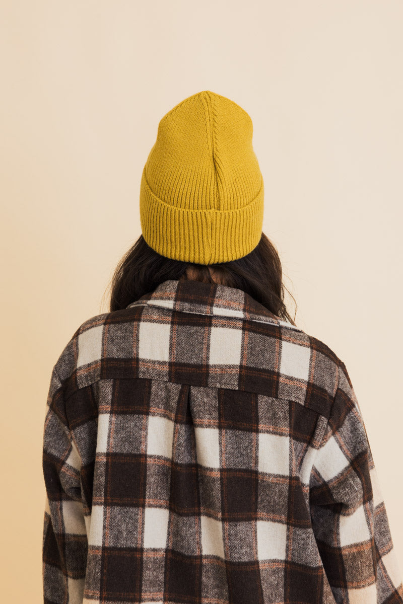 Embroidered Smiley Face Ribbed Knit Beanie Leto Collection