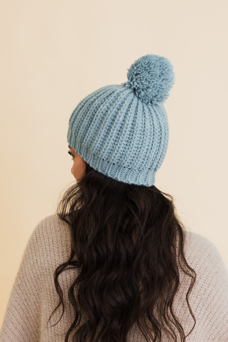 Chunky Cable Knit Pom Beanie Leto Collection