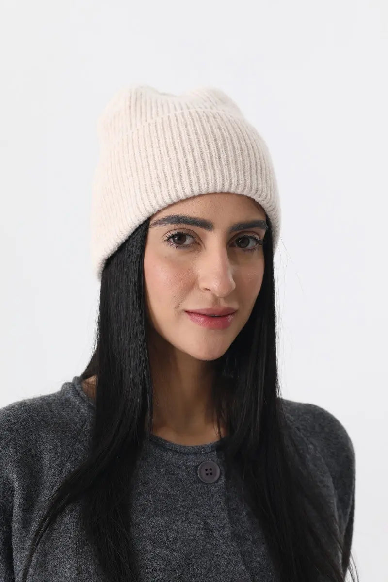 Women Soft Ribbed Cuff Knit Warm Winter Skull Cap ❄️🧸 Leto Collection