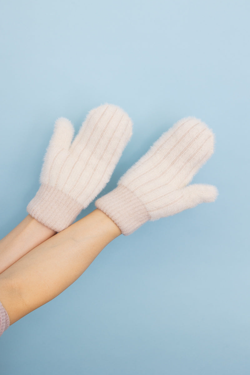 Plush Pastel Fuzzy Winter Mittens 🧤 Leto Collection