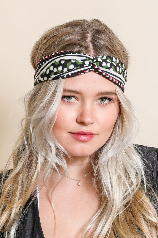 Mod Pattern Twist Headband - Bohemian, Chic, Versatile 🌀 Boho Clothing and Accessories