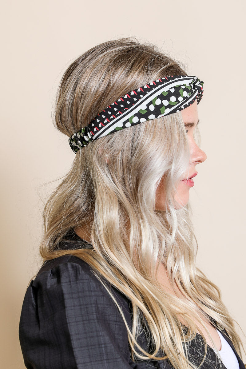 Mod Pattern Twist Headband - Bohemian, Chic, Versatile 🌀 Boho Clothing and Accessories