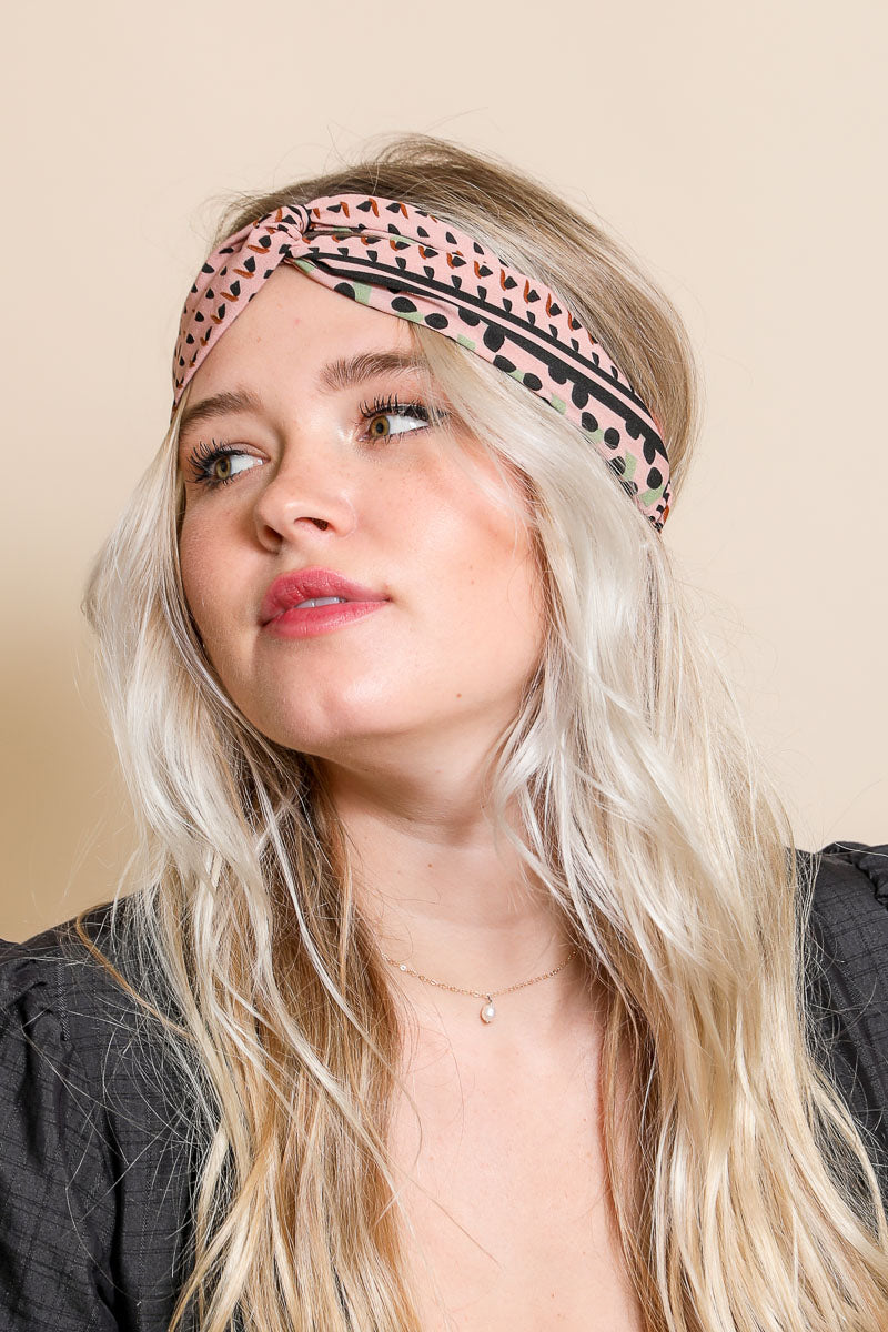 Mod Pattern Twist Headband - Bohemian, Chic, Versatile 🌀 Boho Clothing and Accessories