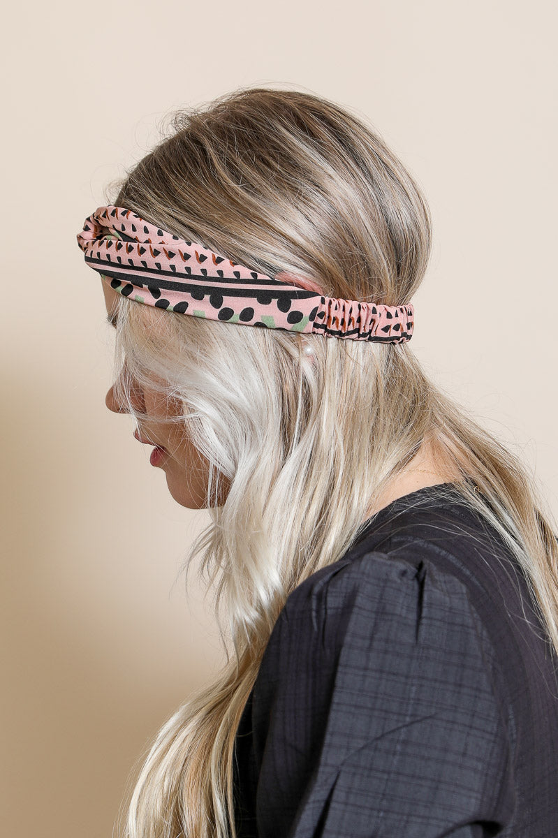 Mod Pattern Twist Headband - Bohemian, Chic, Versatile 🌀 Boho Clothing and Accessories
