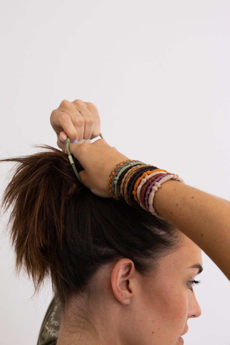 Braided Hair Tie Bracelets – Stackable Boho Set 🌿✨ Leto Collection