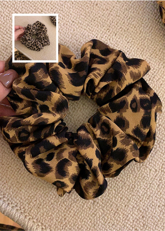Leopard Print Scrunchies – Wild Animal Hair Rings 🐆✨ Leto Collection