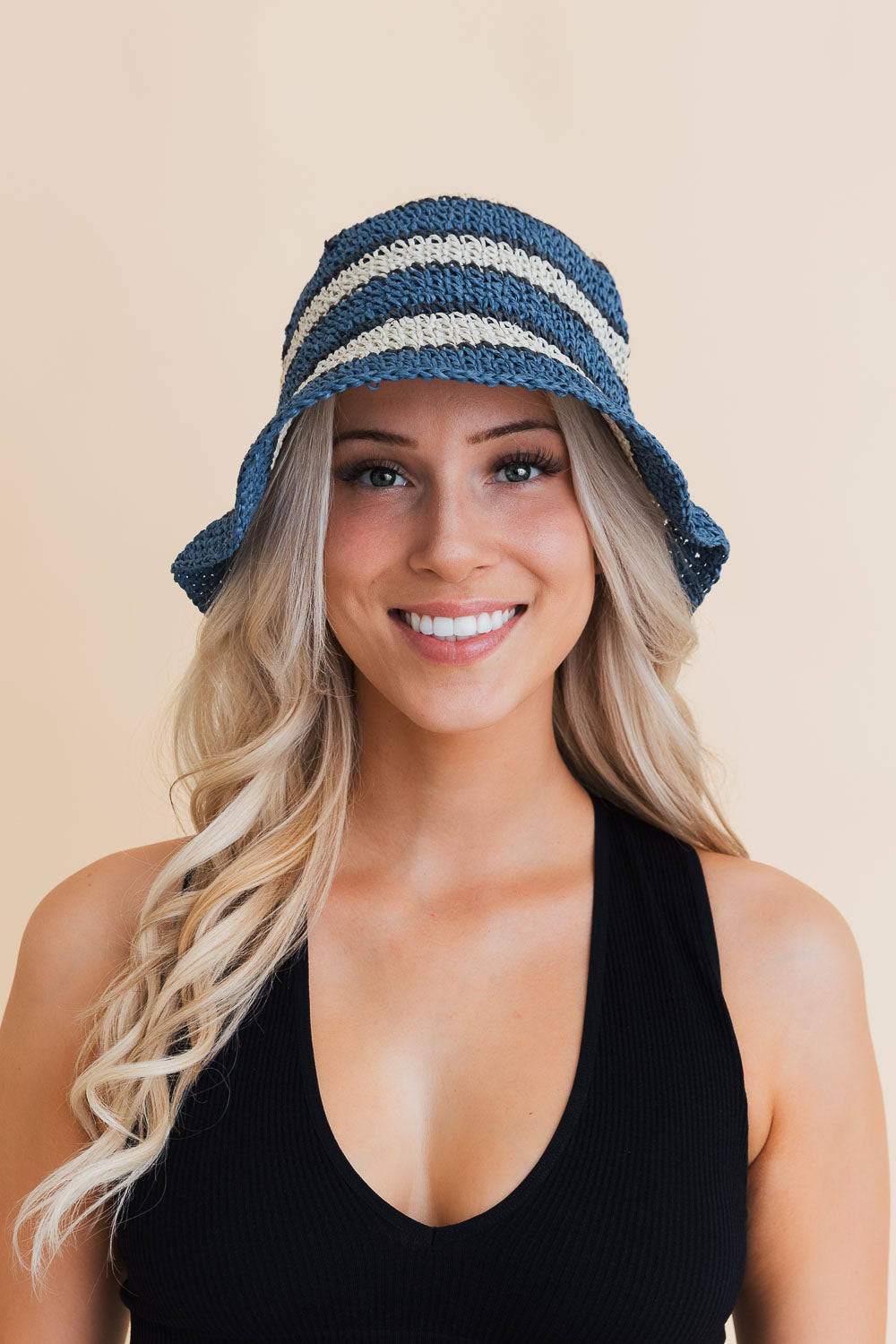 Woven Wonders Striped Sun Weave Hat Leto Collection