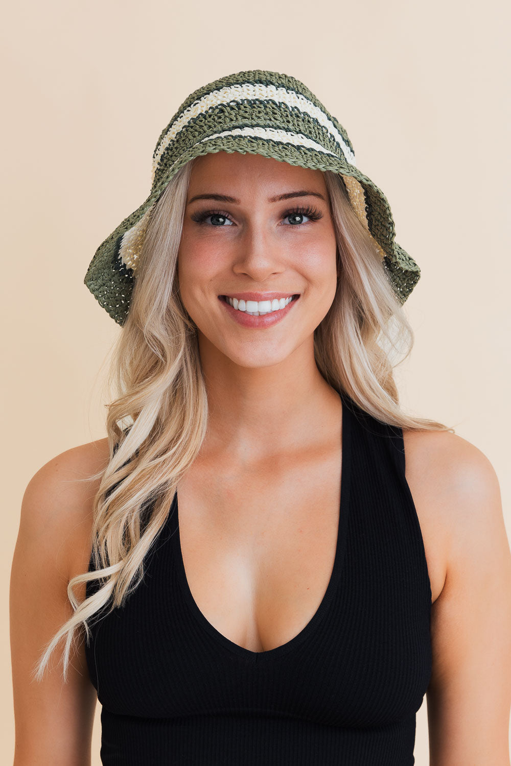 Woven Wonders Striped Sun Weave Hat Leto Collection