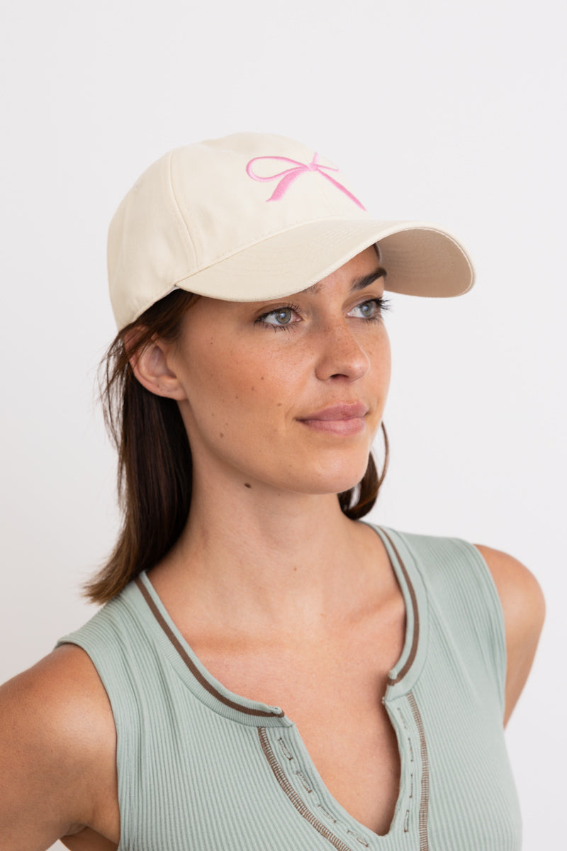 Bow Ribbon Embroidered Baseball Cap🎀⚾️ Leto Collection