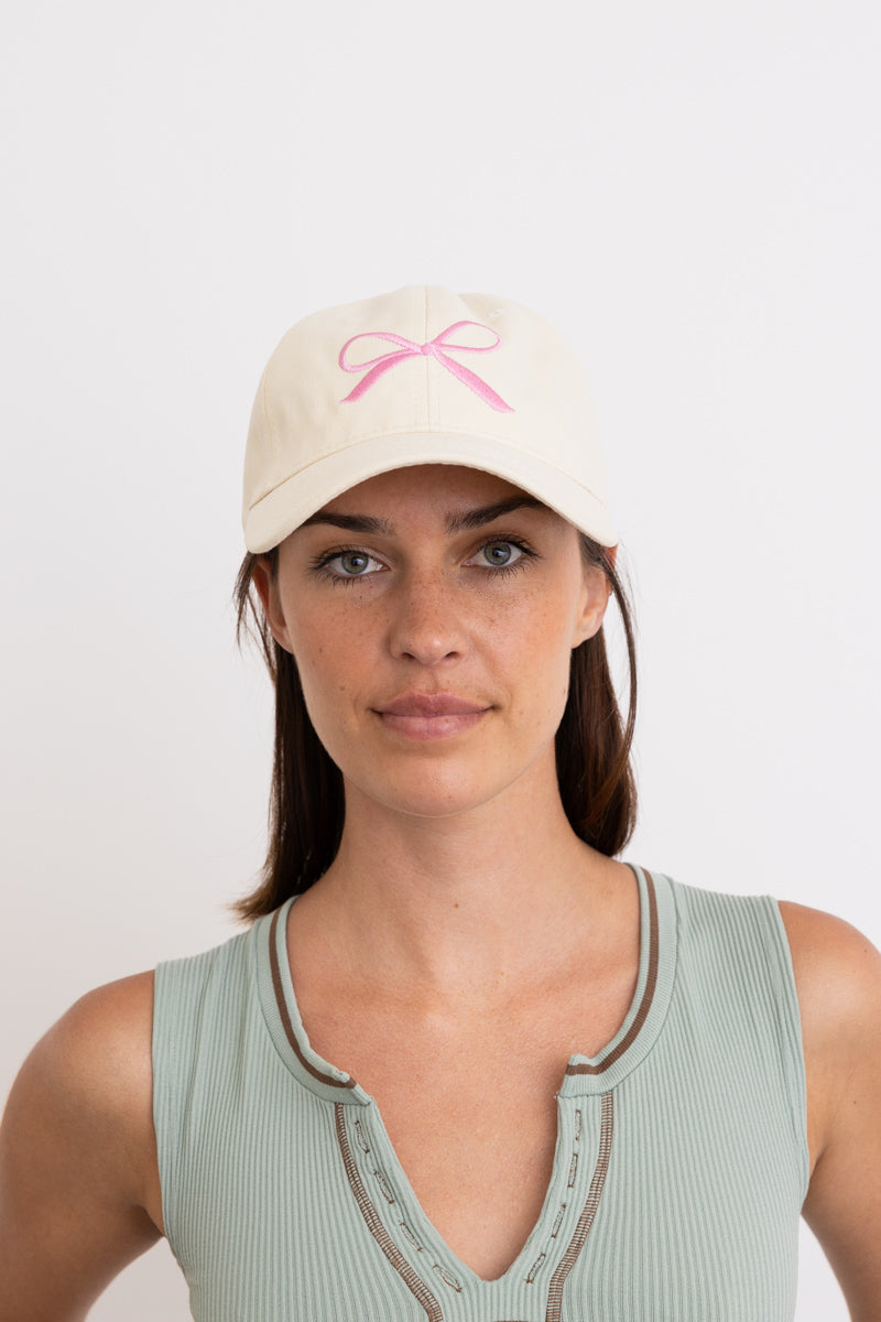 Bow Ribbon Embroidered Baseball Cap🎀⚾️ Leto Collection