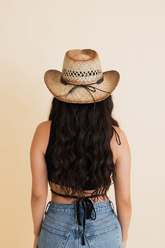 Turquoise Crown Burnt Ombre Western Cowgirl Rancher Hat 🐮 Leto Collection