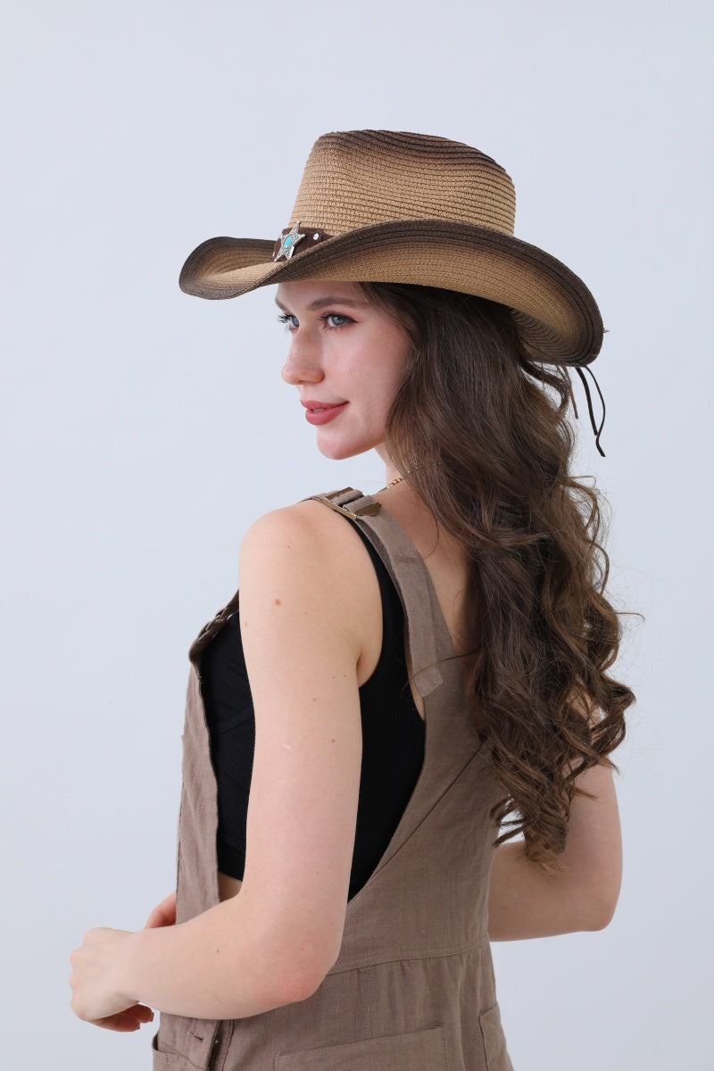 Rustic Star-Embellished Cowboy Hat – Timeless Western Charm🤠⭐ Leto Collection
