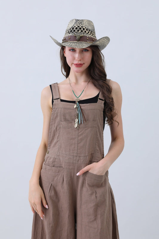 Edgy Ink-Western Hat – Bull Skull Band & Artistic Flair🤠🔥 Leto Collection