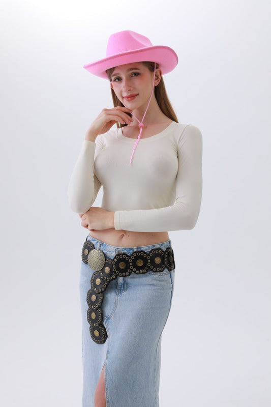 Classic Western Leather Belt – Vintage Cowboy Style ⚜️🤠 Leto Collection