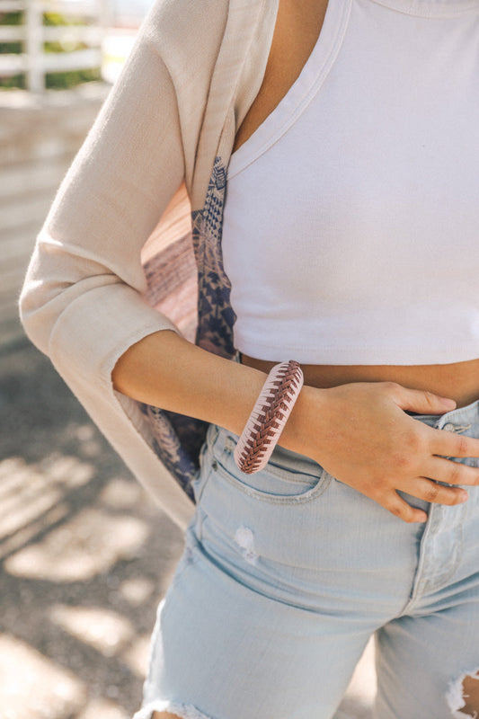 Braided Bamboo and Fabric Bangle Leto Collection