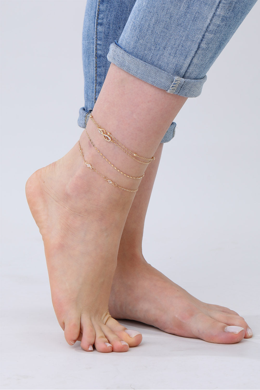 Versatile Gold Chain Anklet & Bracelet – 2-in-1 Elegance✨ Leto Collection