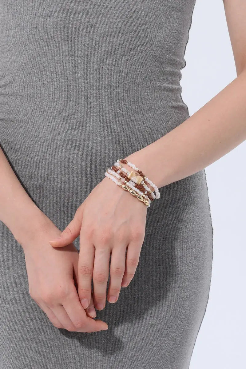 Boho Stackable Multi‑Layer Seed Bead Women Bracelets Leto Collection
