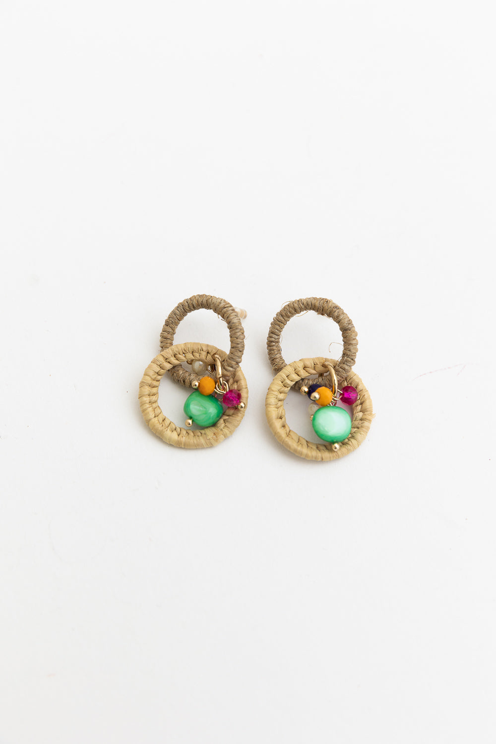 Infinity Bloom Beaded Woven Dangle Earrings Leto Collection