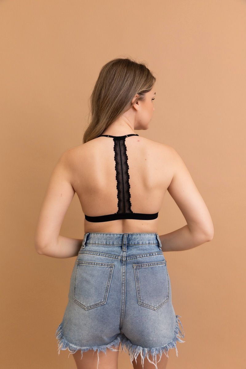 Whisper Lace T-Back Bralette Leto Collection