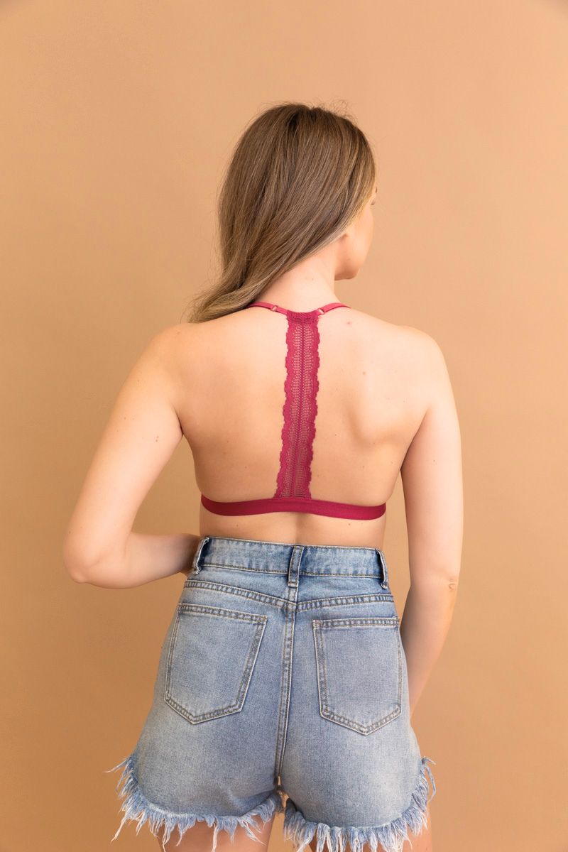 Whisper Lace T-Back Bralette Leto Collection