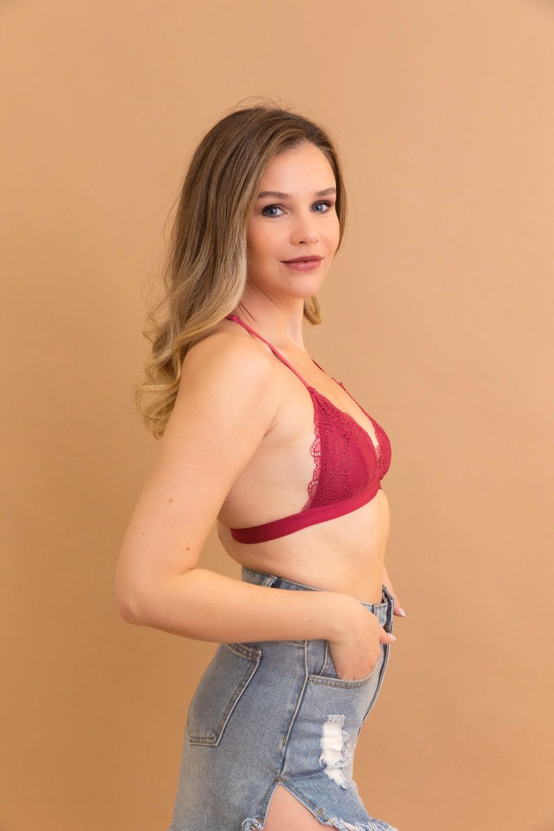 Whisper Lace T-Back Bralette Leto Collection