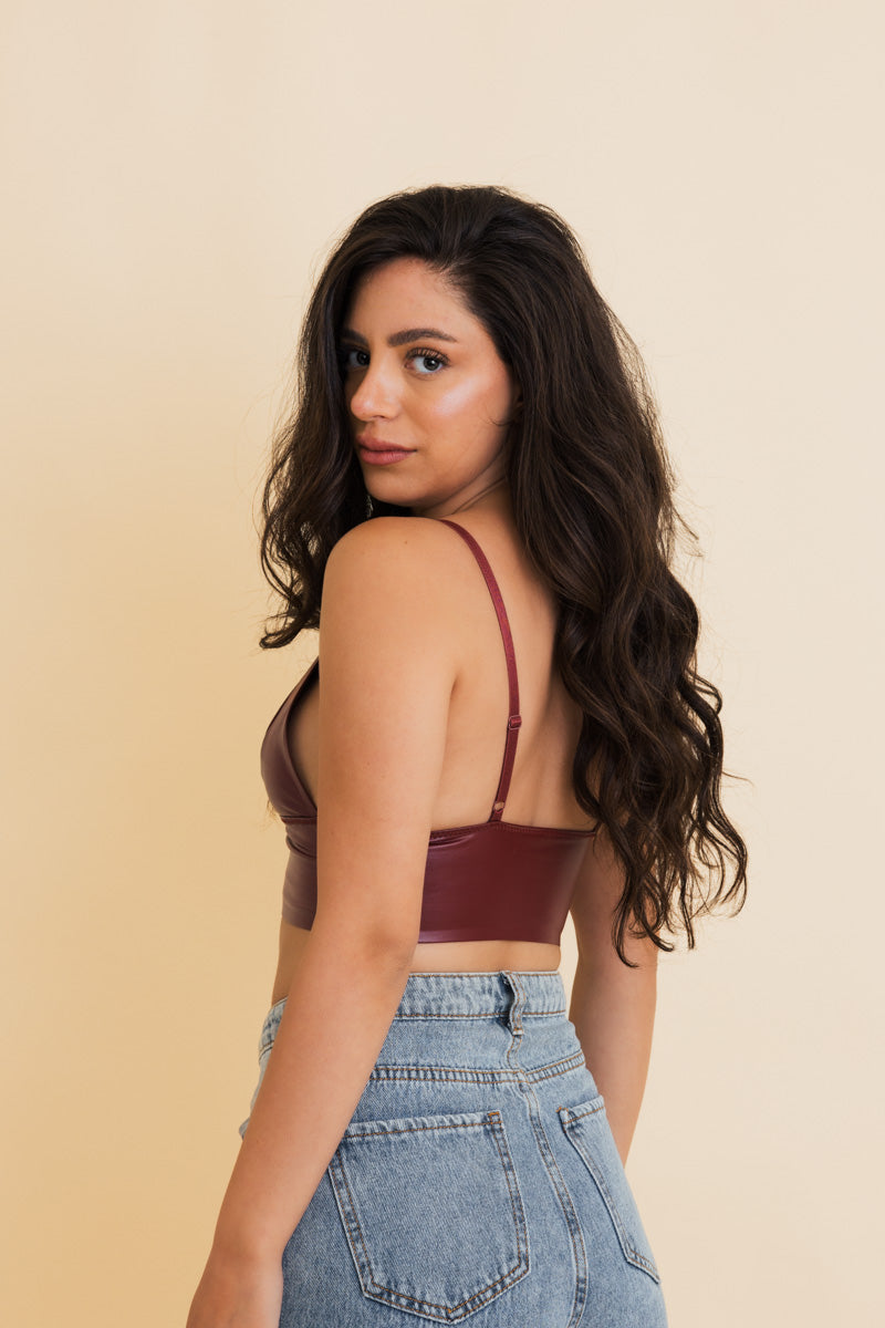 Vegan Leather Longline Bralette - New Colors 🖍️ Leto Collection