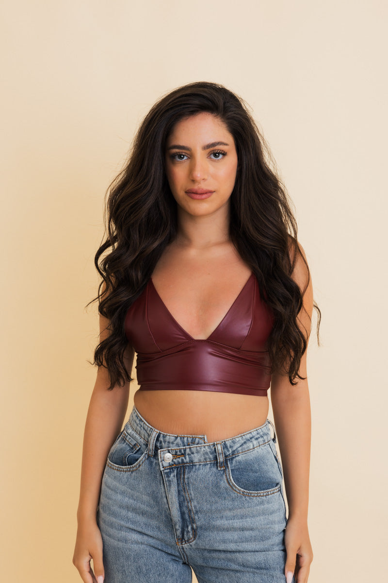 Vegan Leather Longline Bralette - New Colors 🖍️ Leto Collection