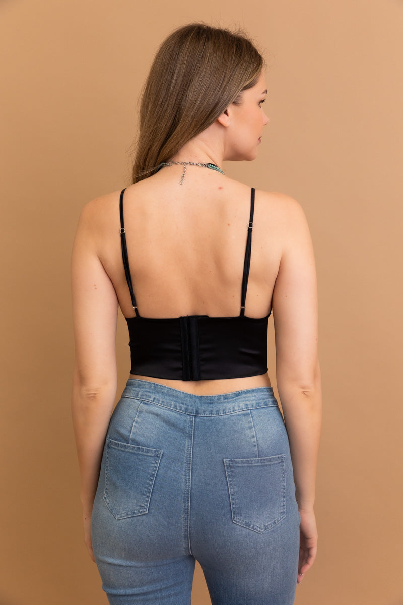 Satin Glow Longline Bralette Leto Collection
