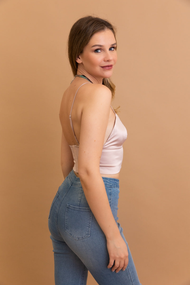 Satin Glow Longline Bralette Leto Collection