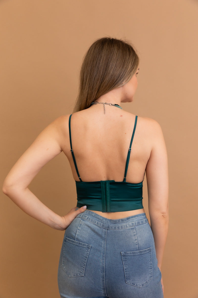 Satin Glow Longline Bralette Leto Collection