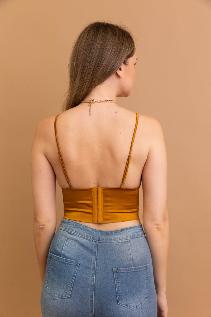 Satin Glow Longline Bralette Leto Collection