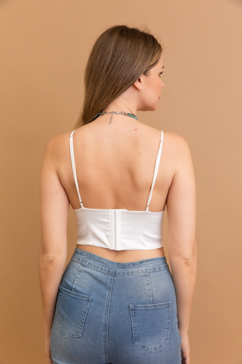 Satin Glow Longline Bralette Leto Collection